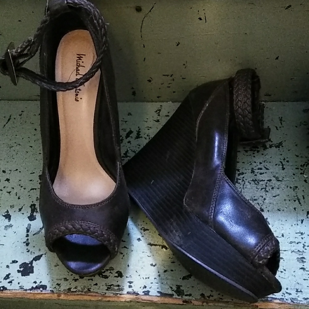 Michael Antonio Brown Wedge Heel Shoes